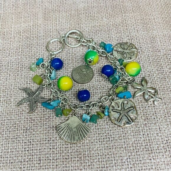 Silver Beach Charm Bracelet - Picture 1 of 2